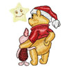 Christmas Winnie Pooh and Piglet machine embroidery design